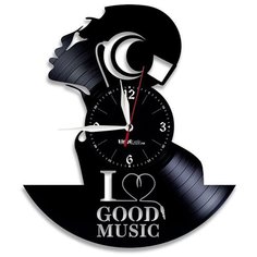 Настенные часы из виниловой пластинки "Good Music" №2 Vinyl Lab