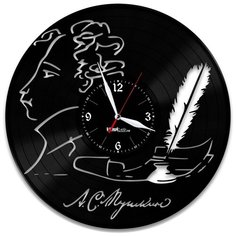 Настенные часы из виниловой пластинки "А.С. Пушкин" Vinyl Lab