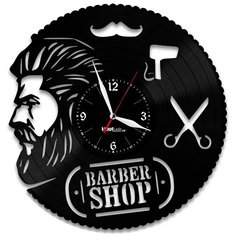 Настенные часы из виниловой пластинки "Барбершоп" №9 Vinyl Lab