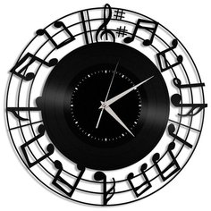 Настенные часы из виниловой пластинки "Music" №1 Vinyl Lab