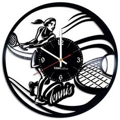 Настенные часы из виниловой пластинки "Теннис" №1 Vinyl Lab