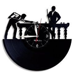 Настенные часы из виниловой пластинки "Бильярд" №2 Vinyl Lab