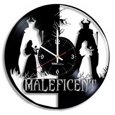 Настенные часы из виниловой пластинки "Малефисента" Vinyl Lab