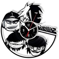 Настенные часы из виниловой пластинки "Gorillaz" №2 Vinyl Lab