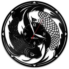 Настенные часы из виниловой пластинки "Знак зодиака "Рыбы" №1 Vinyl Lab