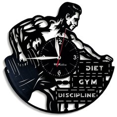 Настенные часы из виниловой пластинки "Бодибилдинг" №2 Vinyl Lab