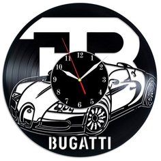 Настенные часы из виниловой пластинки "Bugatti" Vinyl Lab