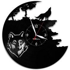 Настенные часы из виниловой пластинки "Волк" №4 Vinyl Lab