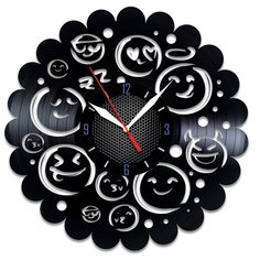Настенные часы из виниловой пластинки "Смайлы" Vinyl Lab