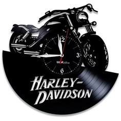 Настенные часы из виниловой пластинки "Harley-Davidson" №3 Vinyl Lab