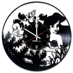 Настенные часы из виниловой пластинки "Русалочка" №4 Vinyl Lab