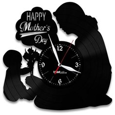 Настенные часы из виниловой пластинки "День матери" Vinyl Lab