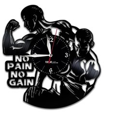 Настенные часы из виниловой пластинки "Бодибилдинг" №1 Vinyl Lab