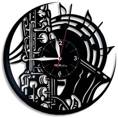 Настенные часы из виниловой пластинки "Музыка" №4 Vinyl Lab