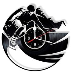 Настенные часы из виниловой пластинки "Сноуборд" Vinyl Lab