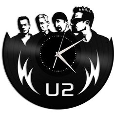 Настенные часы из виниловой пластинки "U2" №2 Vinyl Lab