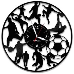 Настенные часы из виниловой пластинки "Футбол" №4 Vinyl Lab