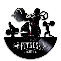 Настенные часы из виниловой пластинки "Fitness" №3 Vinyl Lab