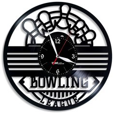 Настенные часы из виниловой пластинки "Боулинг" Vinyl Lab