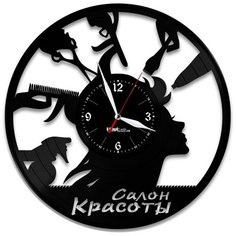 Настенные часы из виниловой пластинки "Парикмахерская" №4 Vinyl Lab