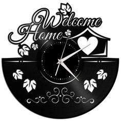 Настенные часы из виниловой пластинки "Wellcome Home" Vinyl Lab