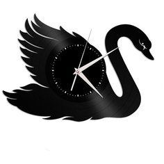 Настенные часы из виниловой пластинки "Лебедь" Vinyl Lab