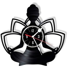 Настенные часы из виниловой пластинки "Йога" №1 Vinyl Lab