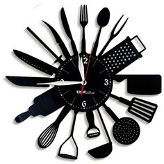 Настенные часы из виниловой пластинки "Кухонные" №2 Vinyl Lab