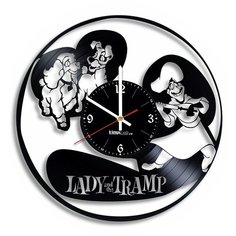Настенные часы из виниловой пластинки "Леди и Бродяга" Vinyl Lab