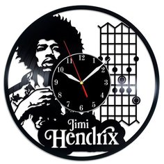 Настенные часы из виниловой пластинки "Jimi Hendrix" №1 Vinyl Lab
