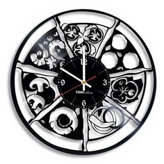 Настенные часы из виниловой пластинки "Пицца" №1 Vinyl Lab