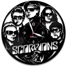 Настенные часы из виниловой пластинки "Scorpions" №4 Vinyl Lab