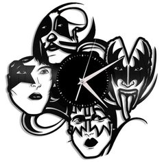 Настенные часы из виниловой пластинки "Kiss" №2 Vinyl Lab