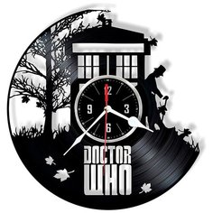 Настенные часы из виниловой пластинки "Доктор Кто" №2 Vinyl Lab