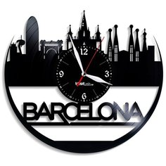 Настенные часы из виниловой пластинки "Барселона" №1 Vinyl Lab