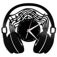 Настенные часы из виниловой пластинки "Music" №3 Vinyl Lab