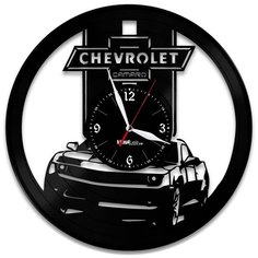 Настенные часы из виниловой пластинки "Chevrolet" №3 Vinyl Lab