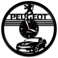 Настенные часы из виниловой пластинки "Peugeot" №2 Vinyl Lab