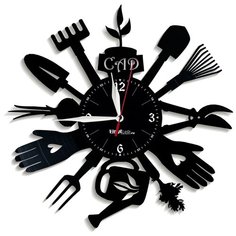 Настенные часы из виниловой пластинки "Садовод" Vinyl Lab