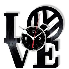Настенные часы из виниловой пластинки "Volkswagen" №3 Vinyl Lab