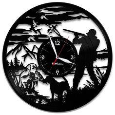 Настенные часы из виниловой пластинки "Охота" №3 Vinyl Lab