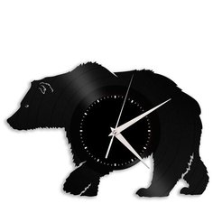 Настенные часы из виниловой пластинки "Медведь" Vinyl Lab