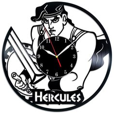 Настенные часы из виниловой пластинки "Геркулес" Vinyl Lab