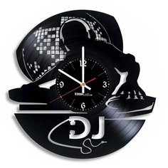 Настенные часы из виниловой пластинки "DJ" №3 Vinyl Lab