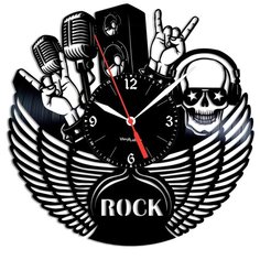 Настенные часы из виниловой пластинки "Rock" №2 Vinyl Lab