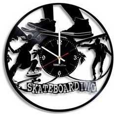 Настенные часы из виниловой пластинки "Скейтбординг" №2 Vinyl Lab