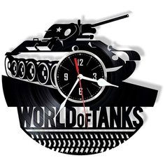 Настенные часы из виниловой пластинки "World of Tanks" №2 Vinyl Lab