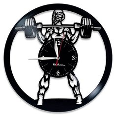 Настенные часы из виниловой пластинки "Спортзал" №2 Vinyl Lab