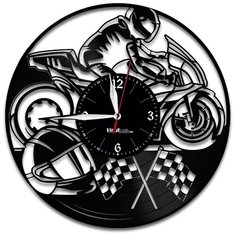 Настенные часы из виниловой пластинки "Motoracing" №2 Vinyl Lab