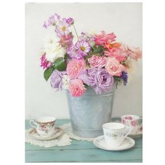 Картина по номерам 40х50 см Цветы 31705 Рыжий кот